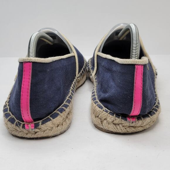 Lilly Pulitzer Lia Espadrille 9M Navy Gold Seahorse Slip On Casual Vacation - Picture 5 of 11